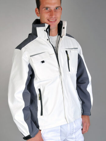 WINTERJACKET  Soft Shell white/grey